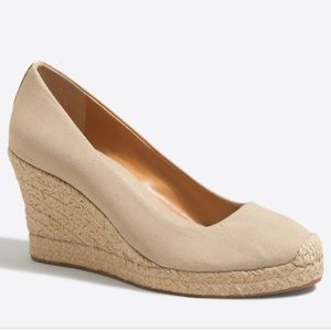 J. Crew Factory canvas espadrille wedges