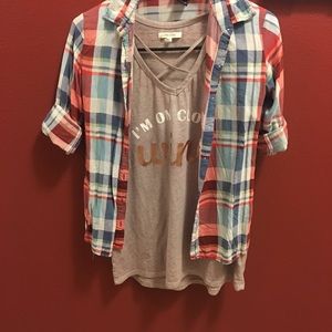 Rue 21 red, white, and blue flannel 🌻