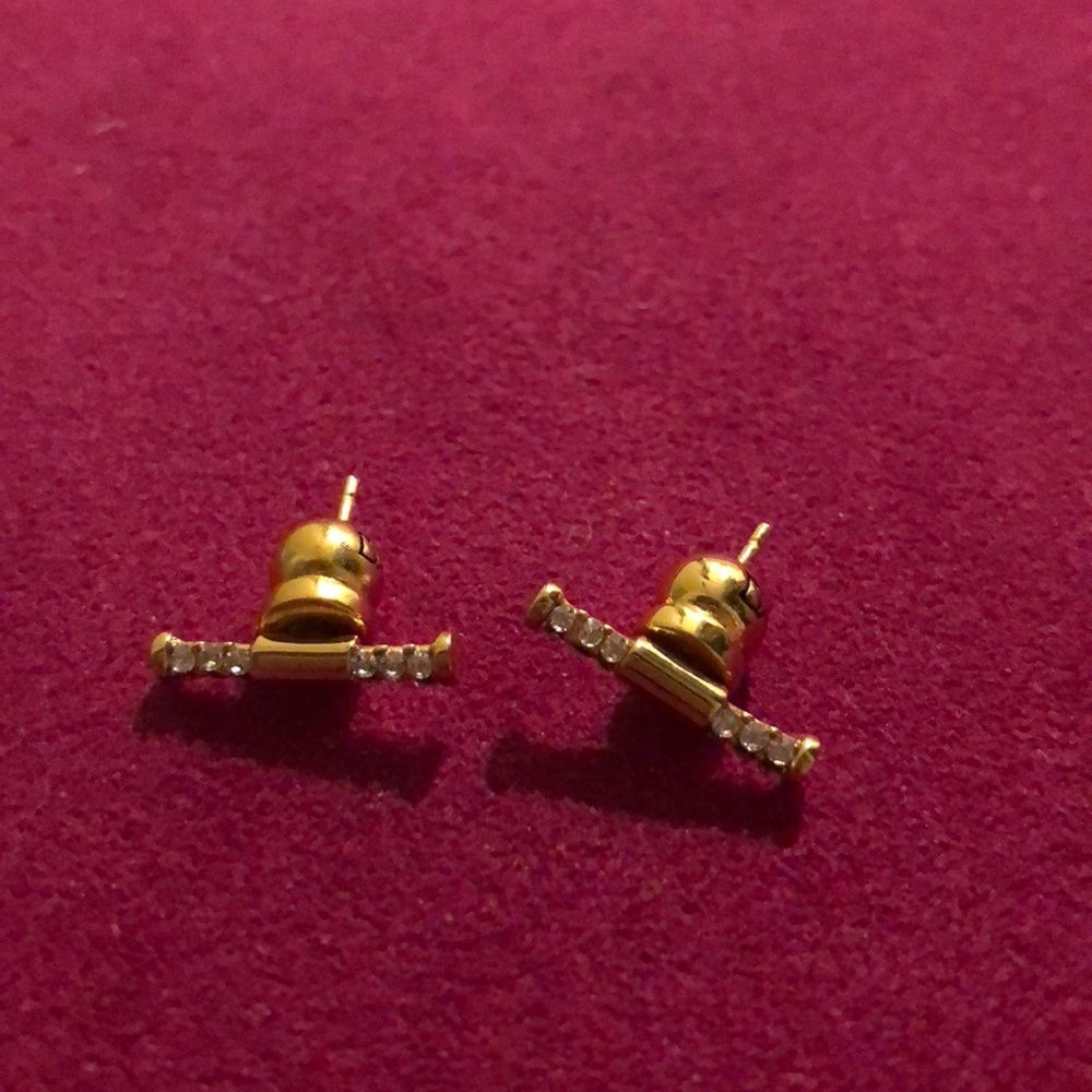 Gold plated Dvf earrings