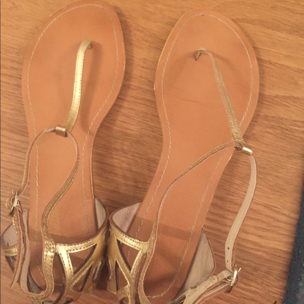 Seychelles Gold Metallic Sandals