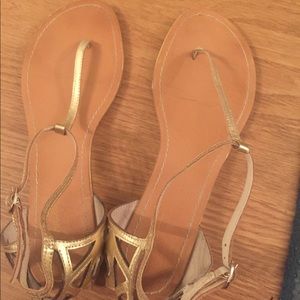 Seychelles Gold Metallic Sandals