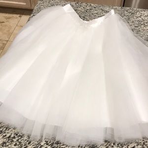 White tulle skirt