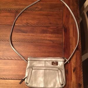 Silver Tignanello Crossbody purse