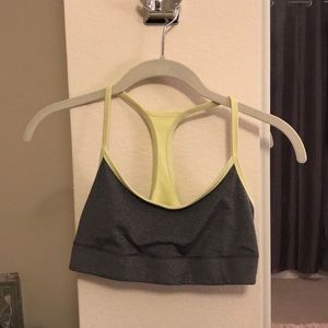 Grey/Yellow Reversible Sports Bra