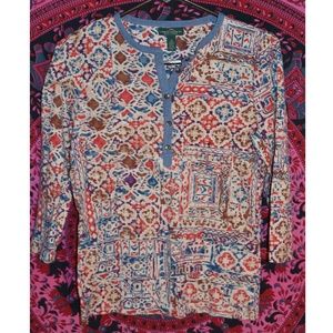 Ralph Lauren Water Color Long Sleeve Shirt Womens