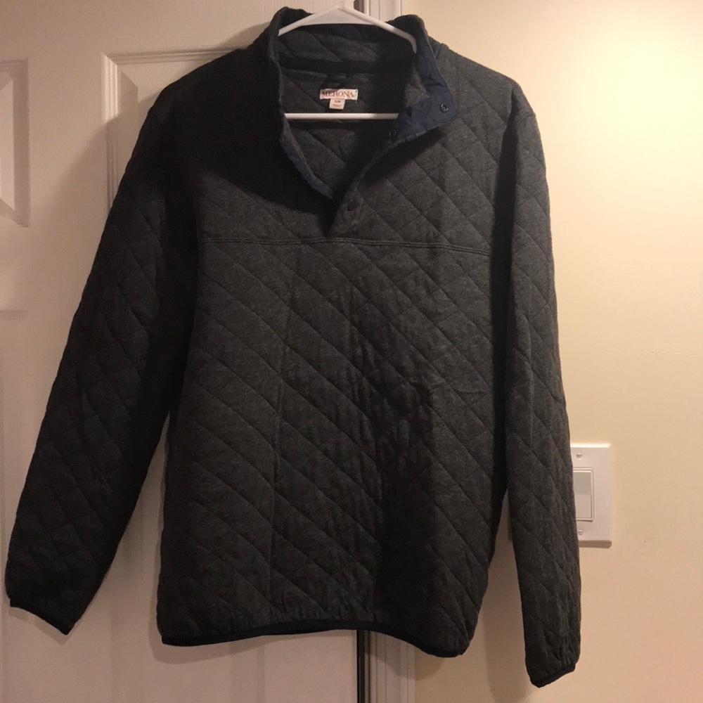 Quilted Dark Gray Sweater