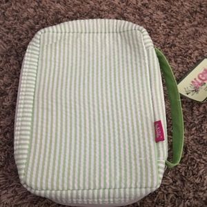 Gingham lime green & white stripe Bible Cover