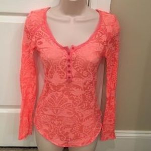 Bright pink Free People Shirt