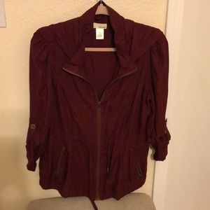 Burgundy light jacket