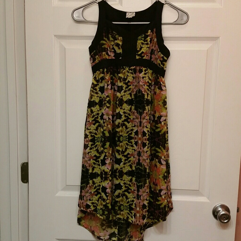 D-Signed by Disney floral lined hi-lo dress