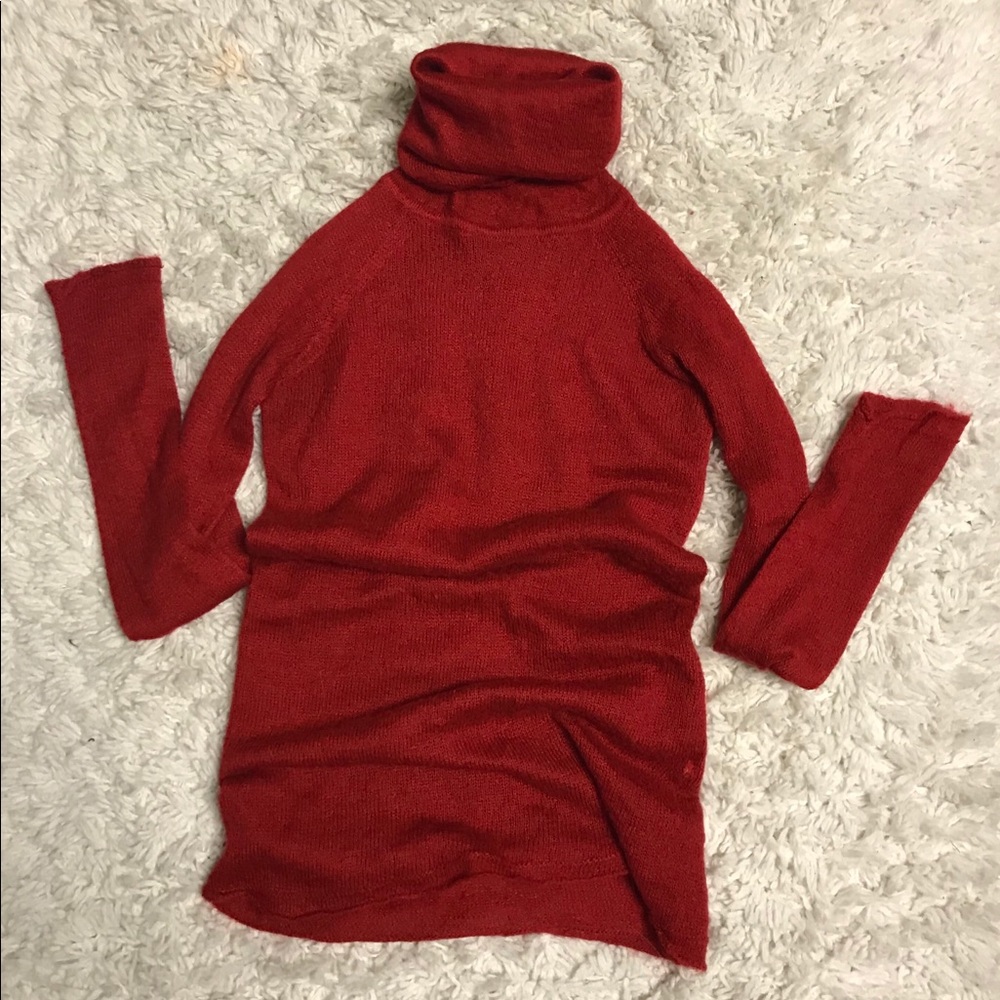nwot zara raw cut knit turtle neck top ✨