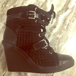 Michael Kors boot lace up wedges
