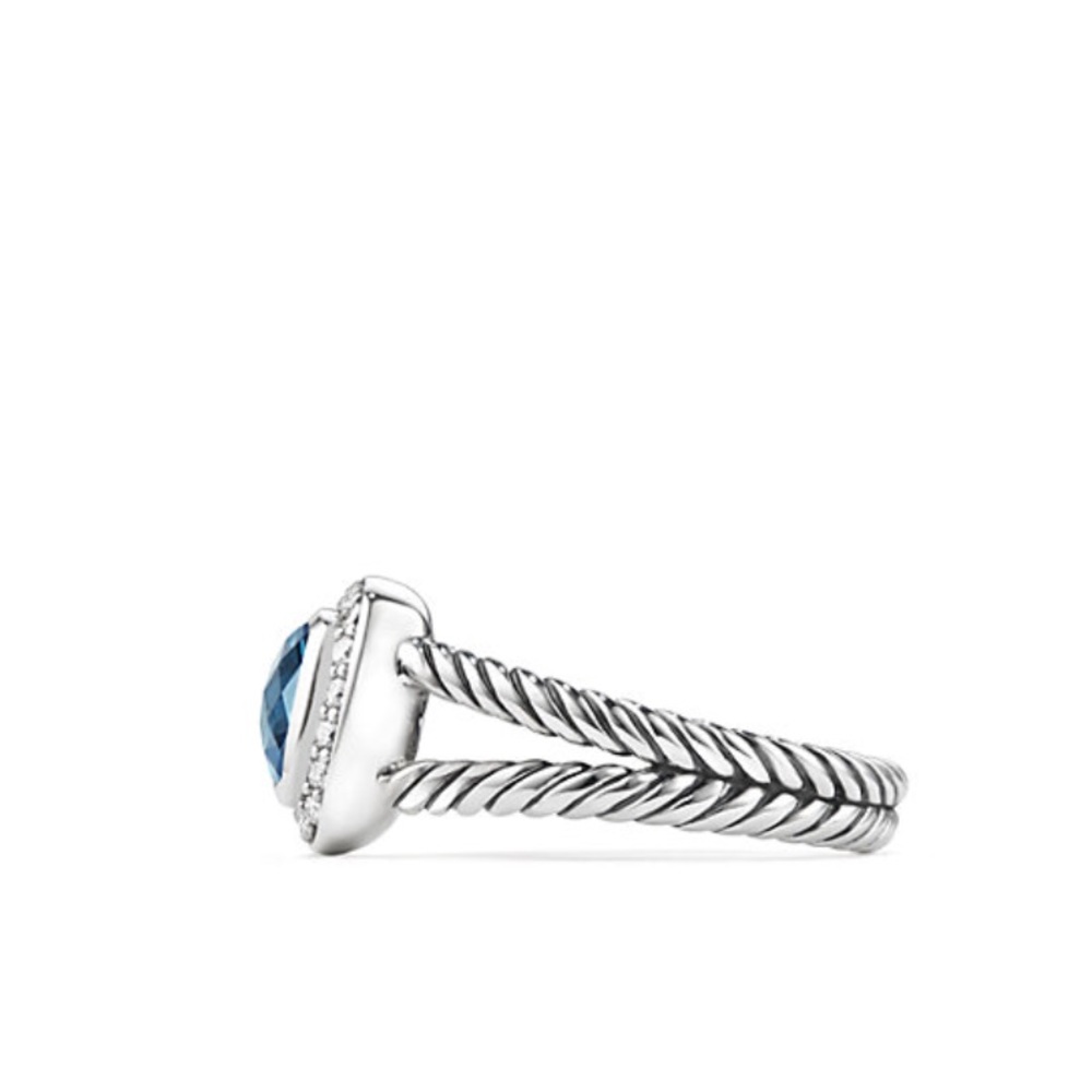 Hampton blue topaz David Yurman petite Albion ring - Picture 5 of 5