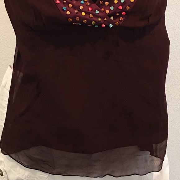 Europa Silk Beaded Tank Size M - Picture 2 of 5
