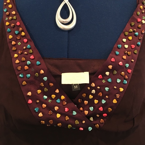 Europa Silk Beaded Tank Size M - Picture 3 of 5