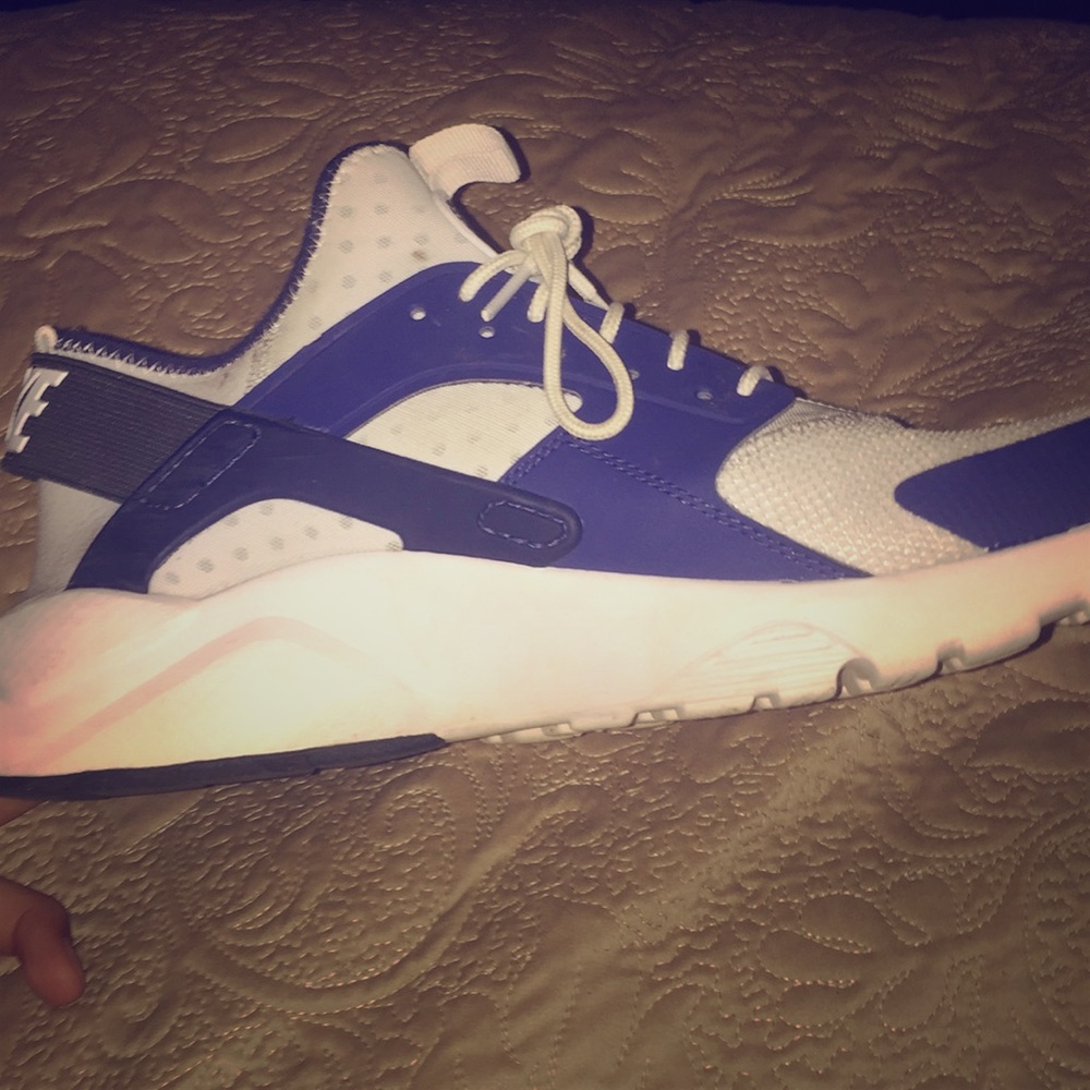 Blue,white and grey huraches