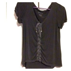 American Eagle Gray Tie Up T-shirt