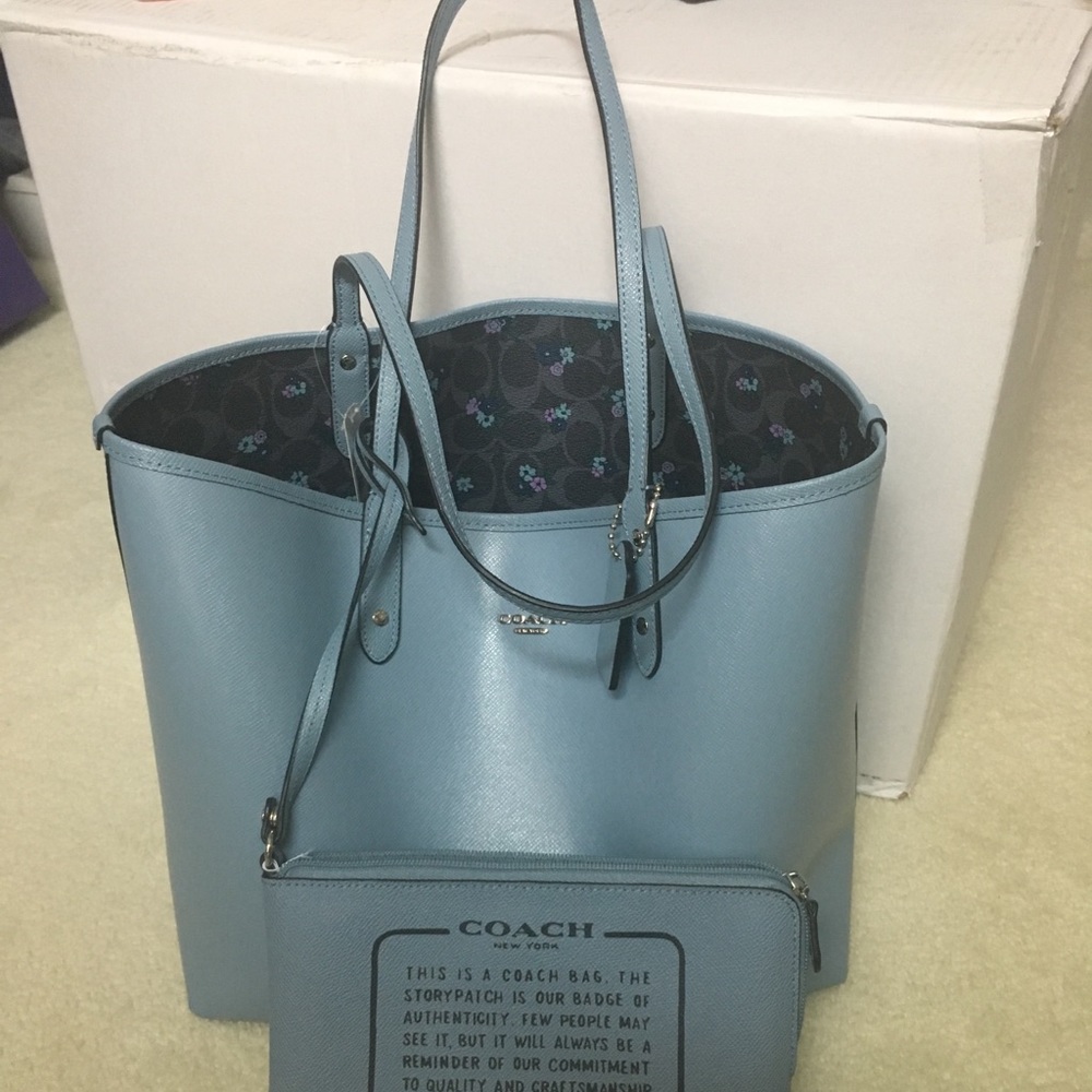 Coach reversible tote