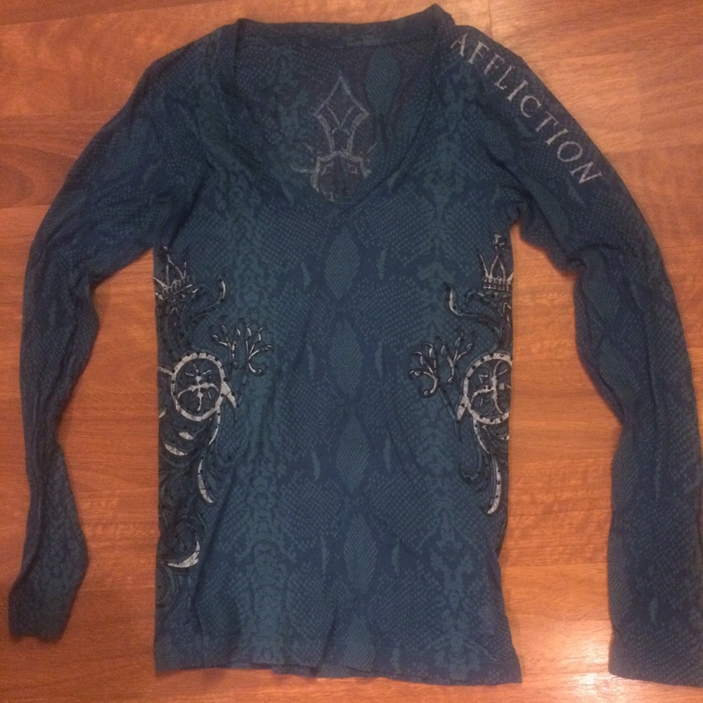 Women's Affliction Long Sleeve Embellished Shirt