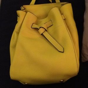 Yellow bucket bag