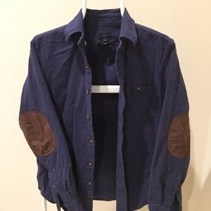 J. Crew Men's Cotton-Wool Elbow Patch Shirt