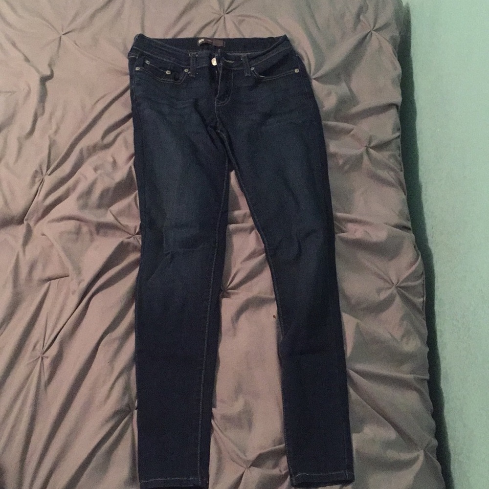 Dark blue jean leggings