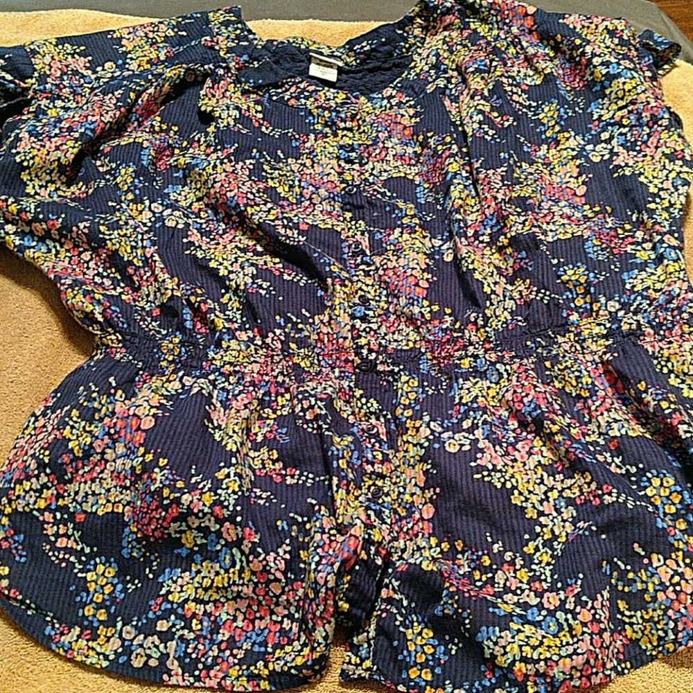 Route 66 2X Short Sleeve Blouse