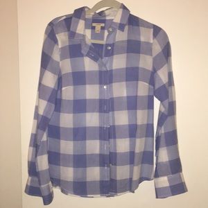 J. Crew Blue Plaid Button Down