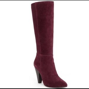 Vince Camuto Suede Burgendy Boots!!