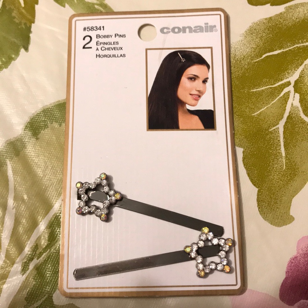 Crystal star Bobby pins