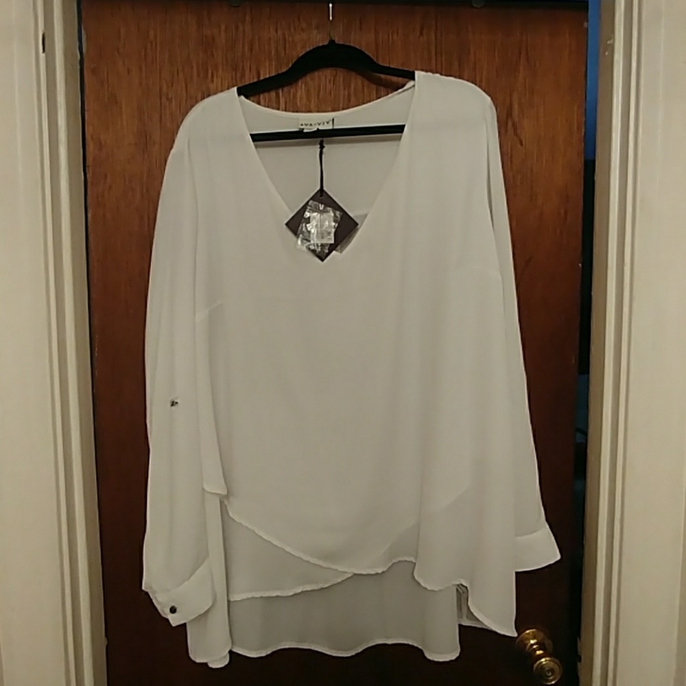 White chiffon blouse