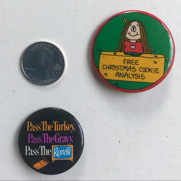 Lot of 4 Vintage 80s 90s pins Kathy Christmas - Picture 2 of 4