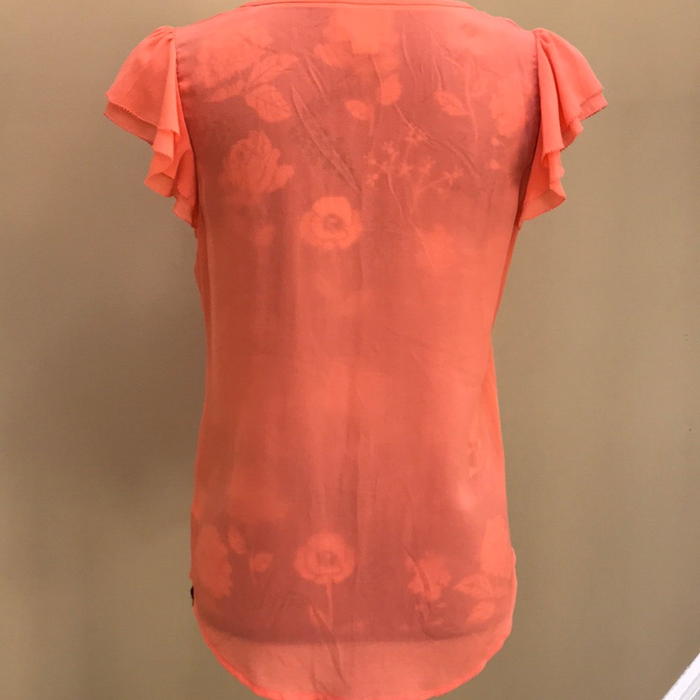 Anthropologie Maeve Dipped Chroma Silk Top - Picture 4 of 7