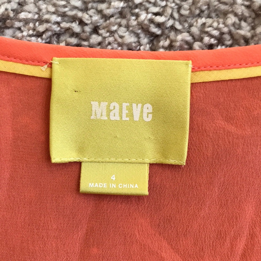 Anthropologie Maeve Dipped Chroma Silk Top - Picture 7 of 7