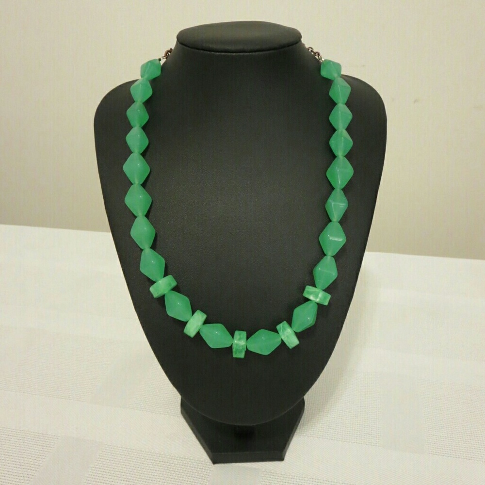 Emerald Green Glass Handmade Necklace