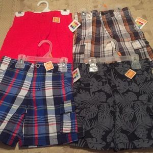 Four 4T boys shorts new with tags!