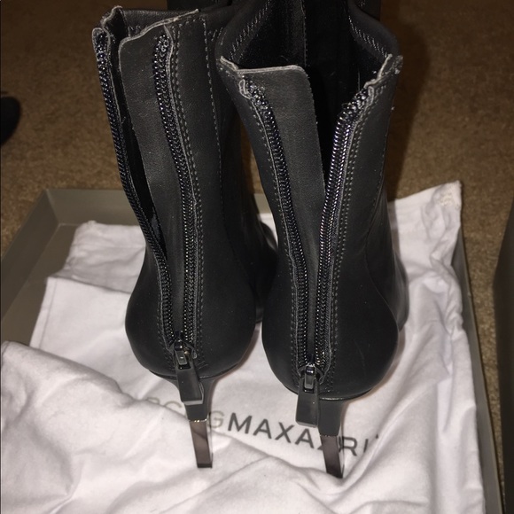 BCBG Maxazria black Jase Peep-toe zip up bootie - Picture 5 of 8