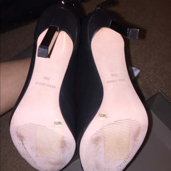 BCBG Maxazria black Jase Peep-toe zip up bootie - Picture 7 of 8