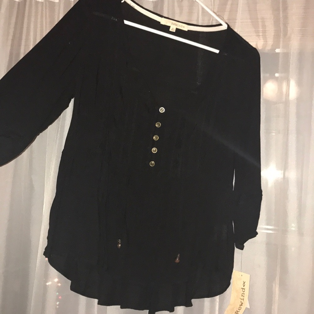 Black flowy blouse