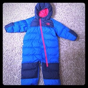 Size 6-12 month North Face snowsuit