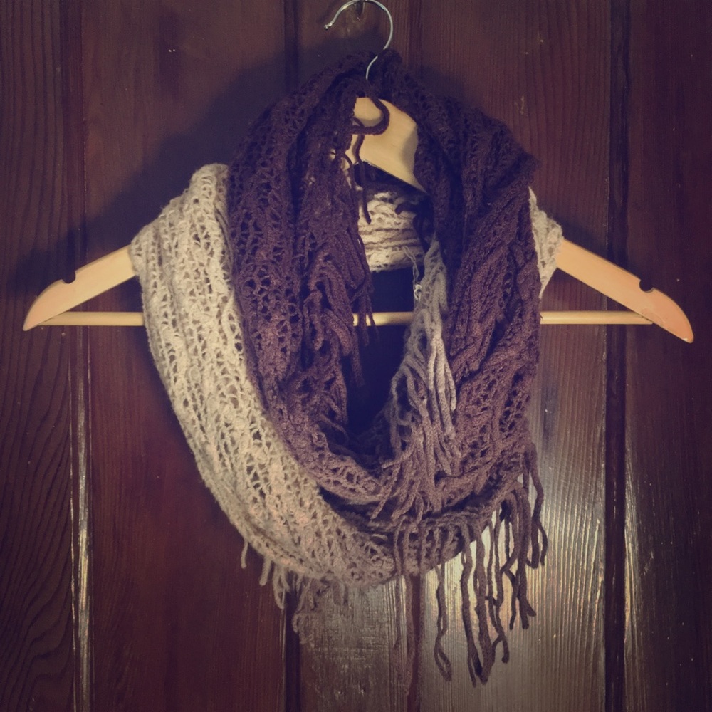 Ombré infinity “staring at stars” scarf