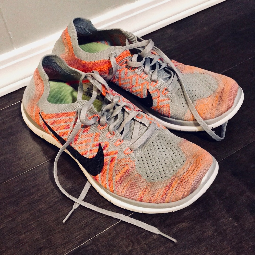 Nike Free RN Flyknit - Grey & Multicolor