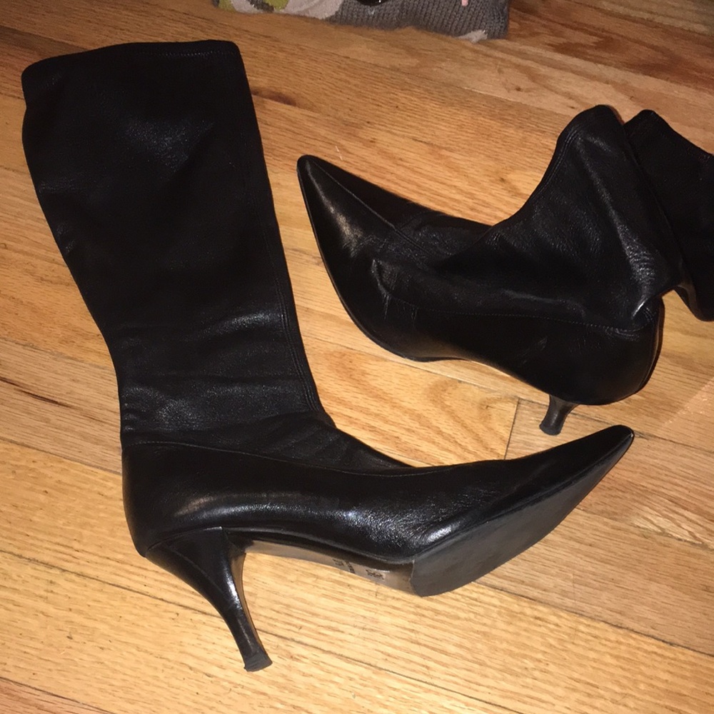 Sergio Rossi Black Leather Boots