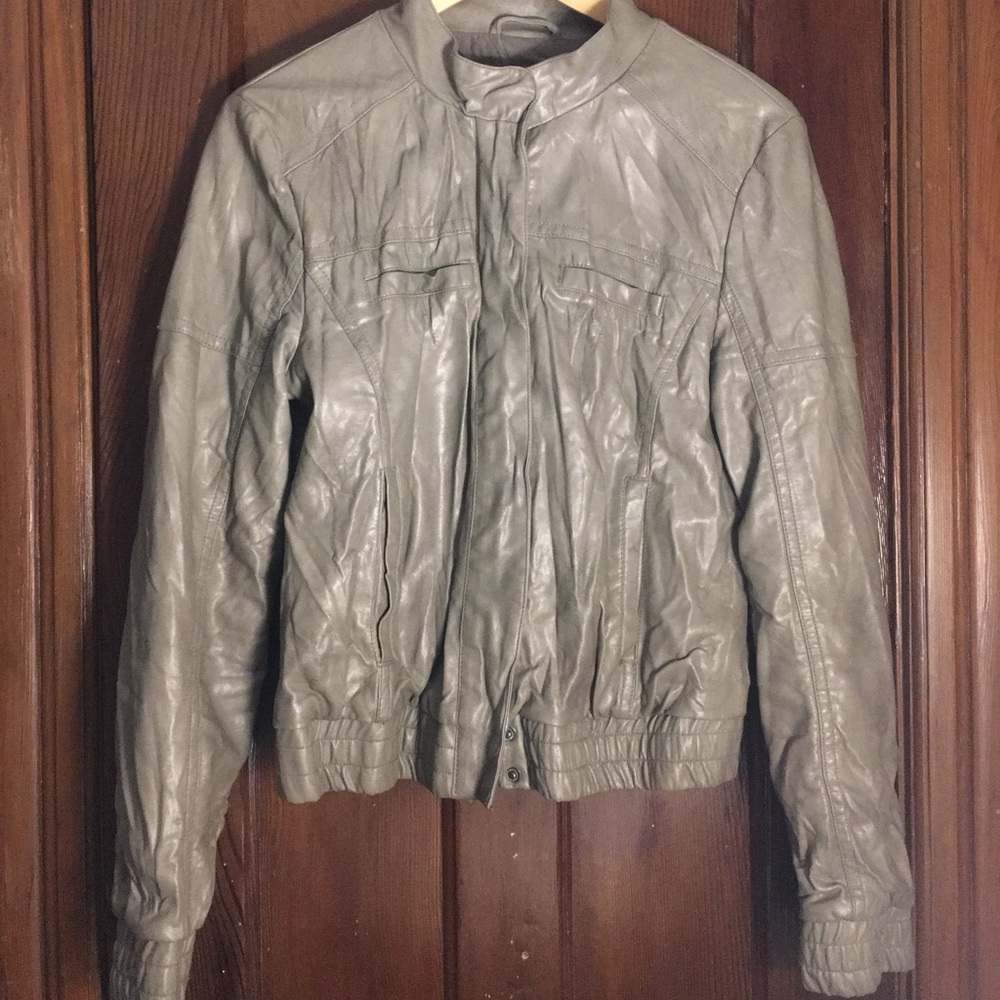 Large taupe Xhilaration faux leather jacket
