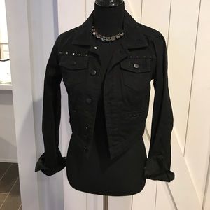 Black Cropped Jean Jacket