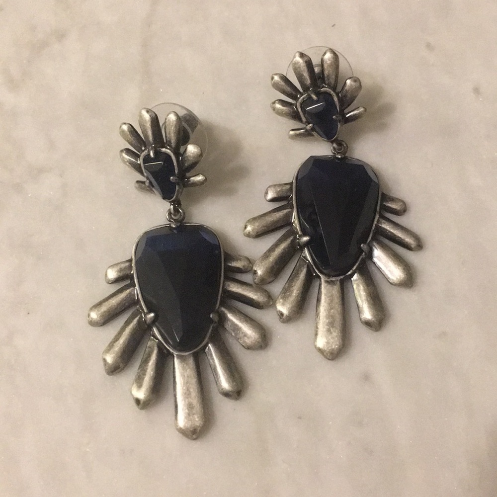 Kendra Scott Sterling earring - navy cats eye