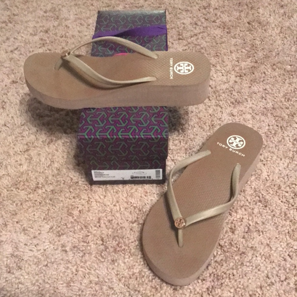 Tory Burch Wedge Flip Flops