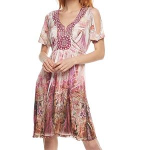 World Unity MultiPatterned Cold Shoulder Dress NWT