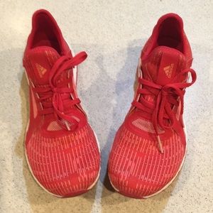 Women's Red Adidas Pure Boost.  Size 9.