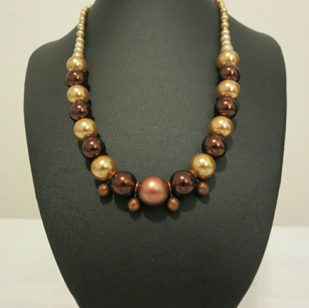 Bronze Gold Handmade Necklace